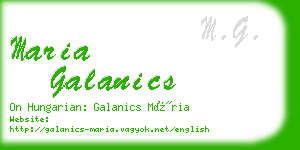 maria galanics business card